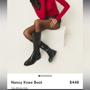 Reformation Nancy knee boot size 6 black knee high riding boot